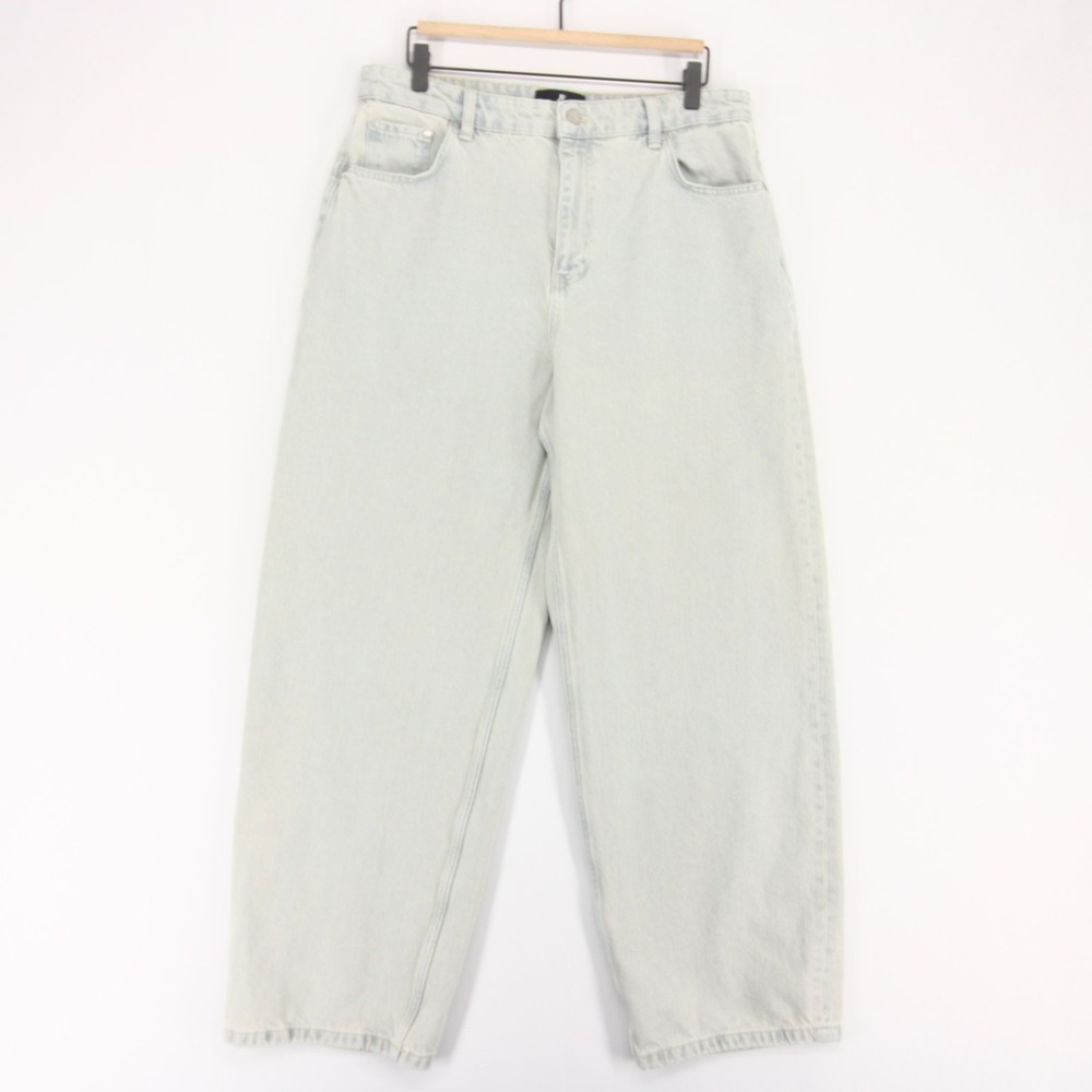Represent R3 Baggy Jeans Mens 32 Blue  Light Wash Wide Leg Streetwear